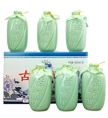 古越龙山 绍兴黄酒-八年陈花雕酒 500ml*6