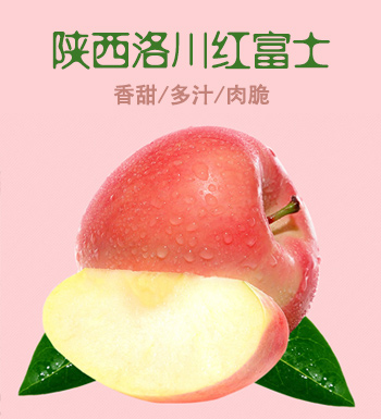 陕西洛川红富士 精品大果-脆甜多汁 现摘现发