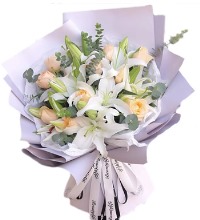 百合仙子 - 百合玫瑰花束