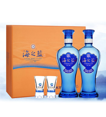 洋河蓝色经典 海之蓝 礼盒装-口感绵柔浓香型