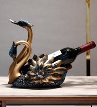 天鹅红酒架摆件 - 红酒架装饰品 结婚礼品新婚礼物 酒柜摆件